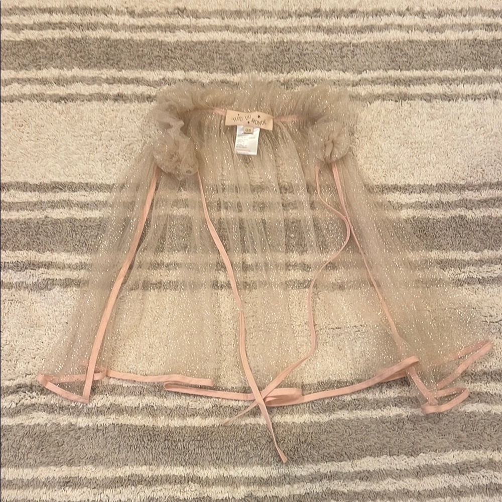 Tutu du Monde  Sparkly Tulle Cape - Beige